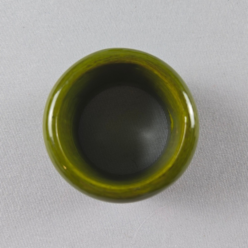 Vintage Set of 4 Olive Green Wooden Napkin Rings Mid Century Modern MCM - Picture 4 of 6